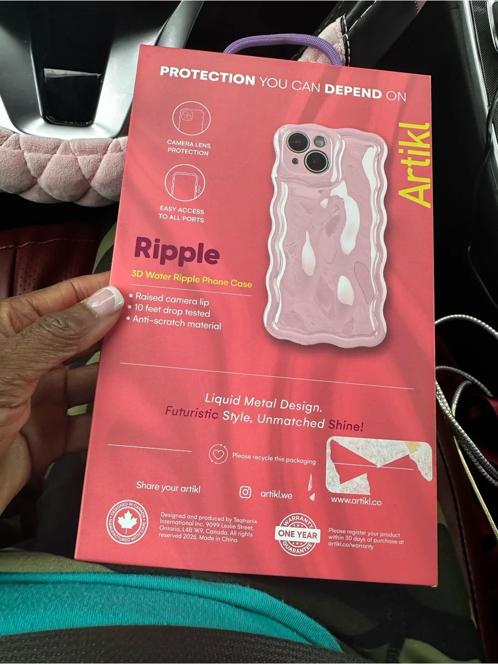 Ripple 3D Water Pink iPhone Case by - Protective Trendy Design